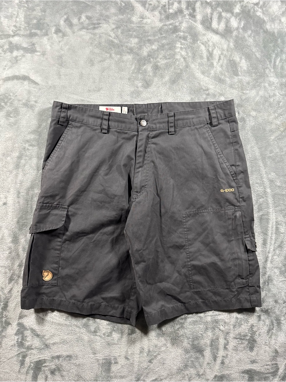 Fjallraven Men's Charcoal G-1000 Cargo Shorts